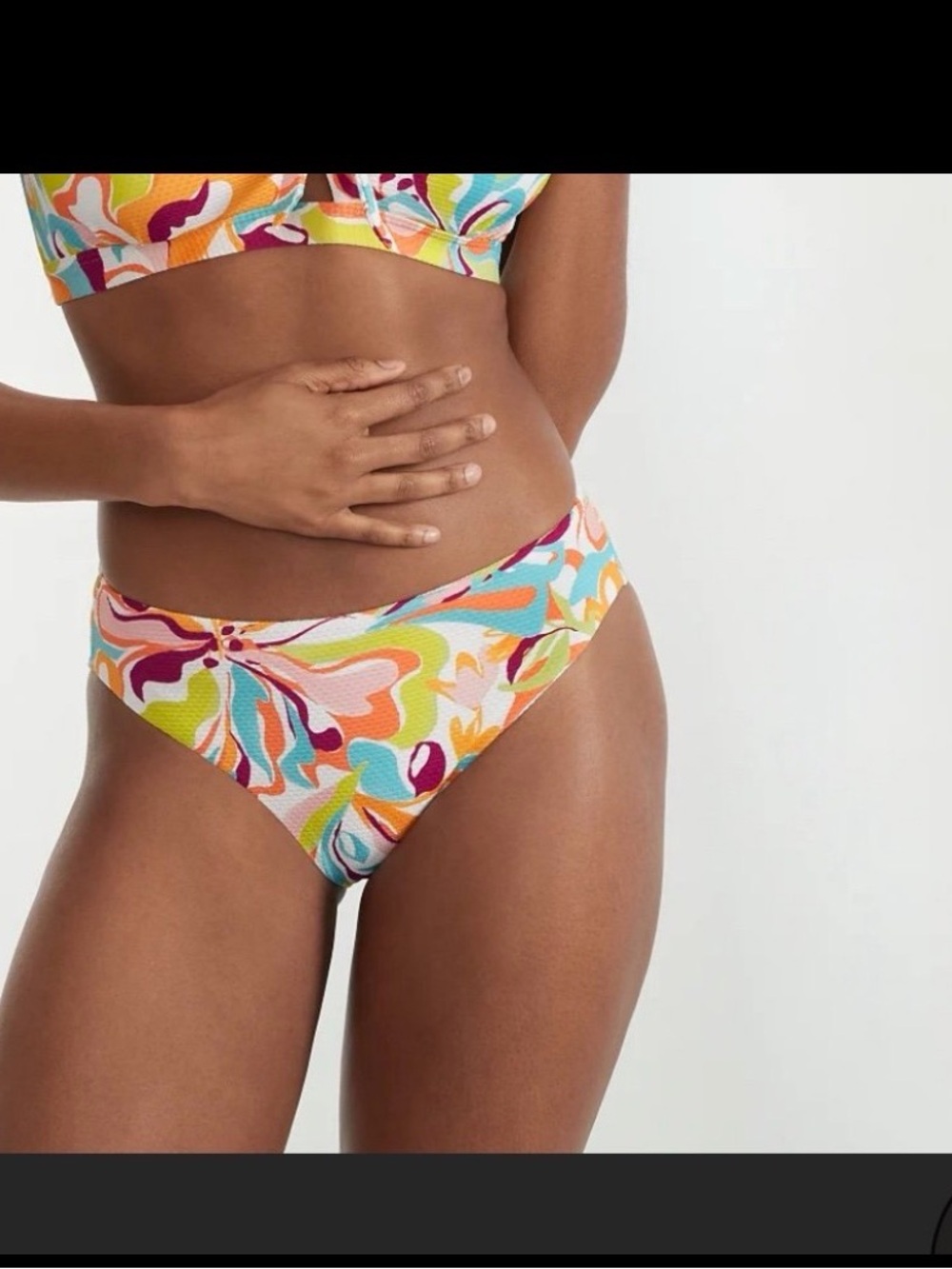 Bare Necessities Multicolor Abstract Print Bikini Bottoms - Groovy